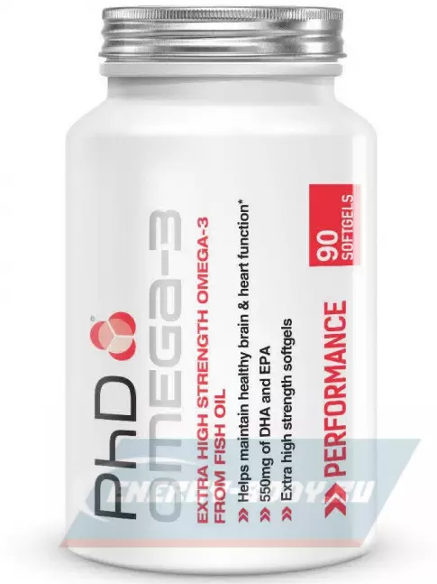 Omega 3 PhD Nutrition PhD Omega-3 90 капсул, Нейтральный