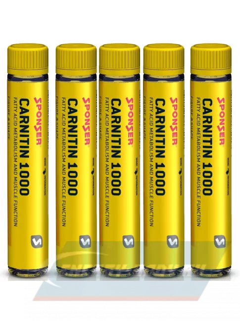 L-Карнитин SPONSER L-CARNITINE 1000 TRINKAMPULLE 5 x 25 мл, Персик