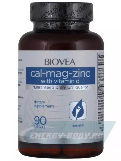  Biovea Cal-Mag-Zinc with Vitamin D 90 капсул