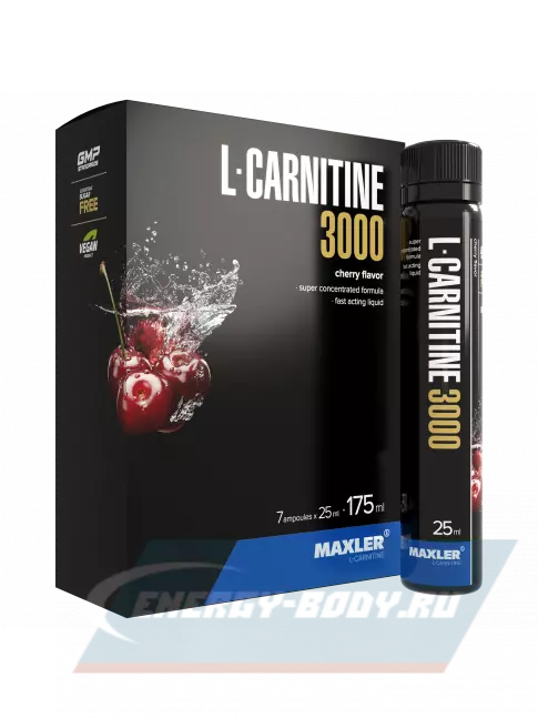L-Карнитин MAXLER L-Carnitine 3000 7 x 25 мл, Вишня