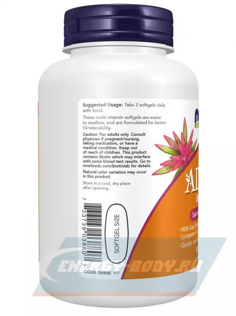  NOW FOODS Adam Male Multi (Softgels) 90 гелевых капсул