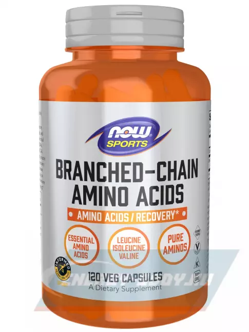 ВСАА NOW FOODS Branched-Chain Amino Acids 120 веган капсул
