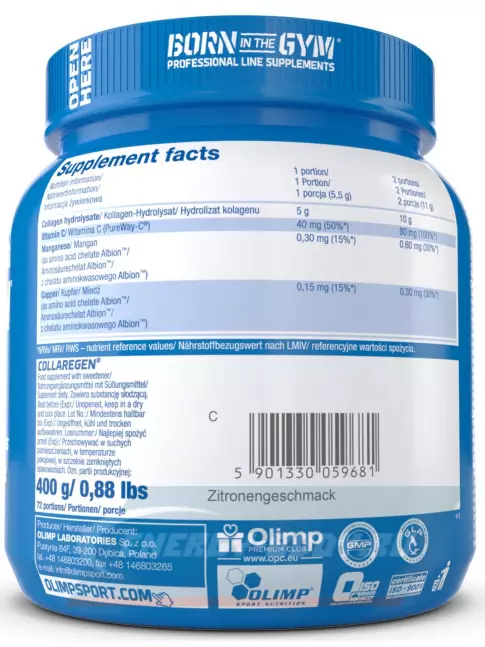 COLLAGEN OLIMP COLLAREGEN 400 г, Апельсин