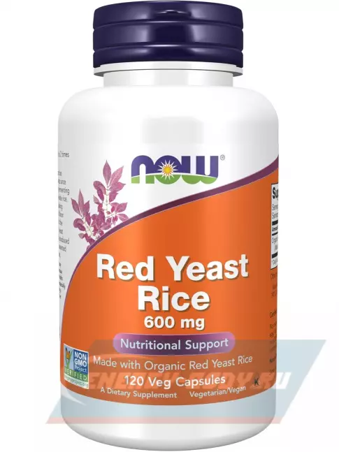  NOW FOODS Red Yeast Rice 600 mg 120 веган капсул