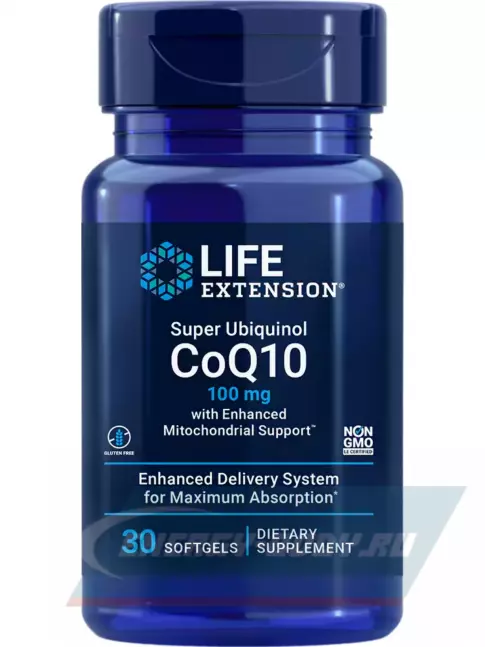  Life Extension Super Ubiquinol CoQ10 with Enhanced Mitochondrial Support 100 mg 30 капсул