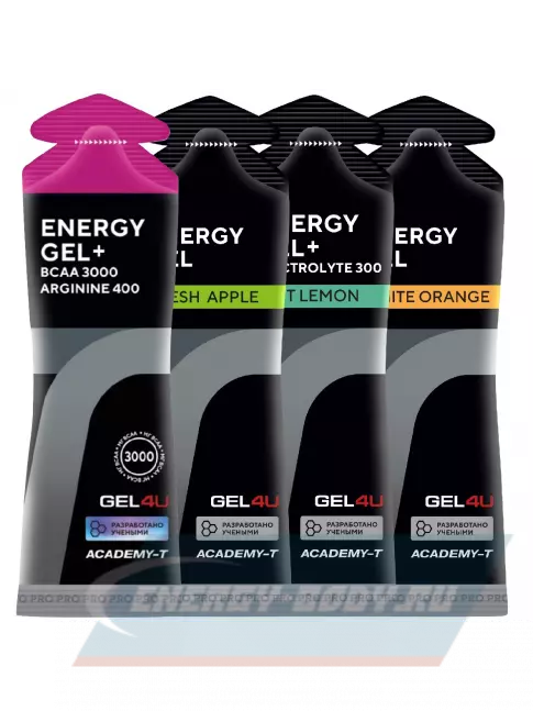 Энергетический гель GEL4U Energy Gel 4 х 60 г, 4 вкуса Энергетический гель GEL4U Energy Gel 4 х 60 г, 4 вкуса