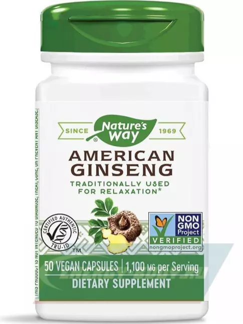  Nature's Way American Ginseng 50 веган капсул