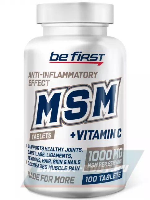 Суставы, связки Be First MSM 1000 MG + vitamin C 100 таблеток