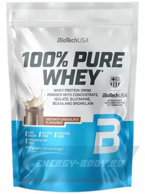 BioTechUSA 100% Pure Whey 400 г, Шоколад-кокос