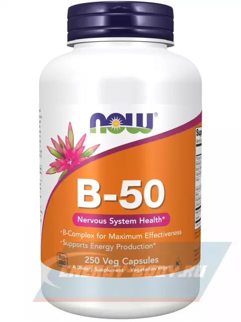 NOW FOODS B-50 Complex 250 веган капсул NOW FOODS B-50 Complex 250 веган капсул