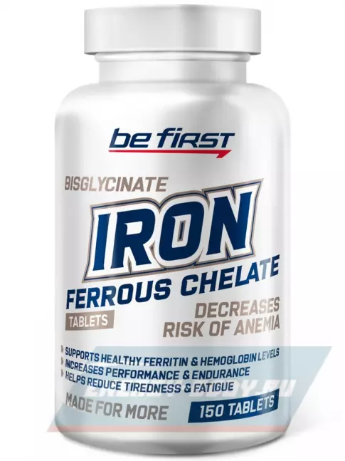 Минералы Be First Iron bisglycinate chelate (железа хелат) 150 таблеток