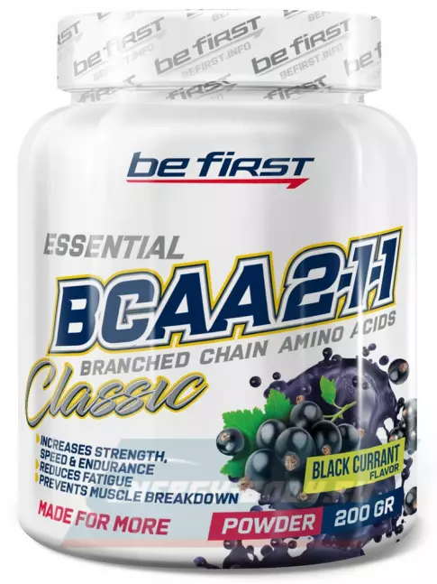 ВСАА Be First BCAA Classic Powder 2:1:1 200 г, Черная смородина