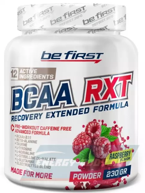ВСАА Be First BCAA RXT powder 230 г, Малина