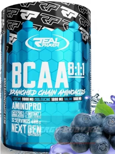 ВСАА Real Pharm BCAA 8:1:1 400 г, Голубика