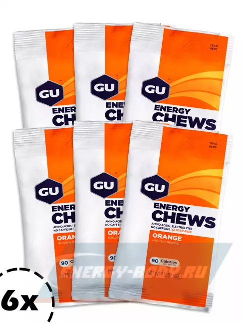 Восстановление GU Energy Labs Мармеладки GU Energy Chews 6 x 60 г, Апельсин Восстановление GU Energy Labs Мармеладки GU Energy Chews 6 x 60 г, Апельсин
