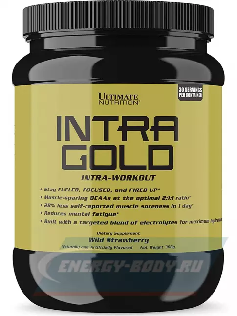 Предтерник Ultimate Nutrition Intra gold 360 г, Земляника