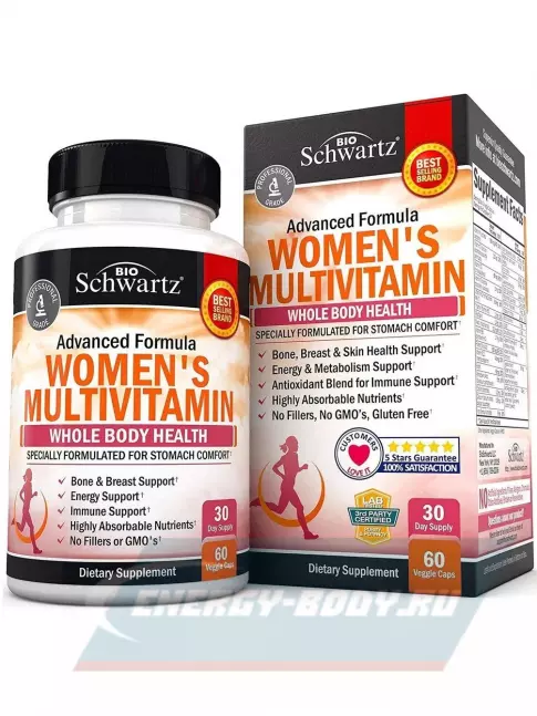  BioSchwartz Womens Multivitamin 60 вегетарианских капсул