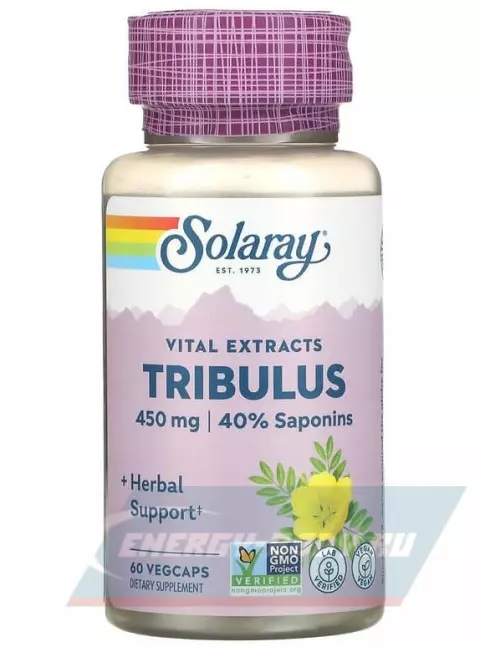  Solaray Tribulus Extract 450 mg 60 вегетарианских капсул