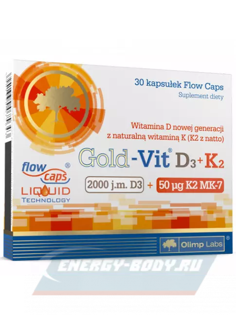  OLIMP GOLD-VIT D3+K2 2000МЕ 30 капсул