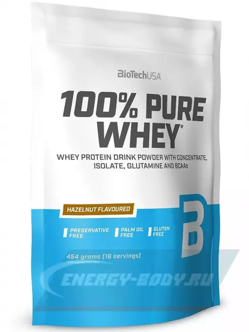 BioTechUSA 100% Pure Whey 454 г, Лесной орех BioTechUSA 100% Pure Whey 454 г, Лесной орех