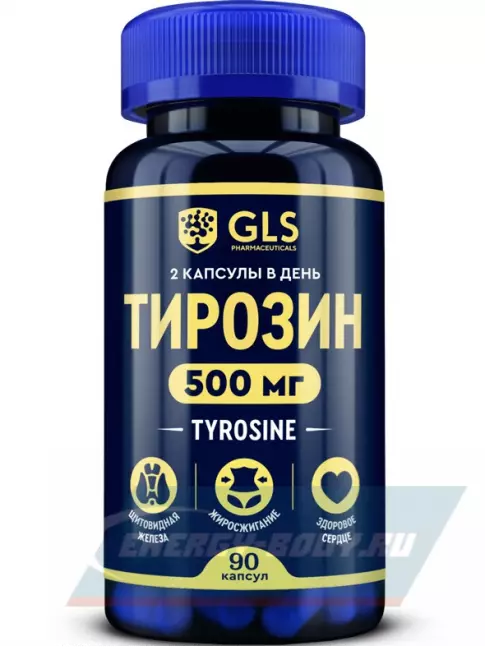 Аминокислотны GLS pharmaceuticals Тирозин 500 мг (Tyrosine) 90 капсул
