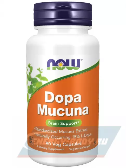  NOW FOODS Dopa Mucuna 90 веган капсул