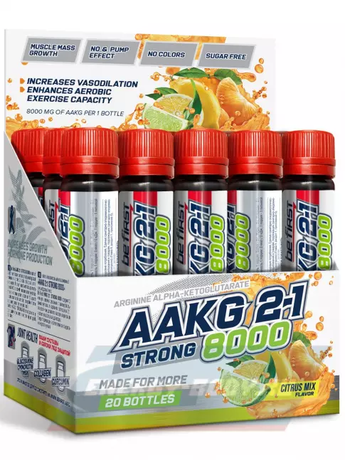  Be First AAKG 8000 STRONG 20 x 25 мл, Цитрусовый микс