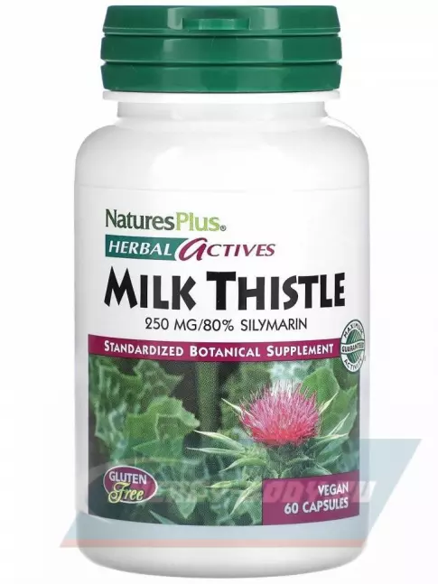  NaturesPlus MILK THISTLE 250 MG 60 веган капсул
