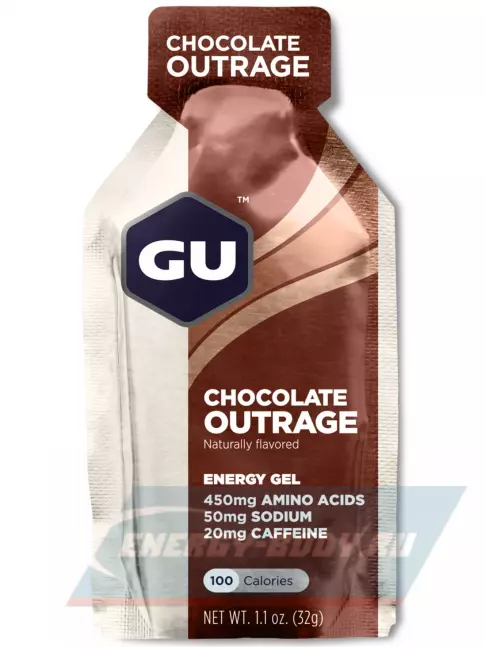 Энергетический гель GU ENERGY GU Original Energy Gel 20mg caffeine 32 г, Шоколадное безумие