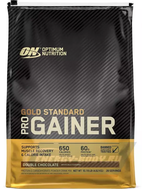 Гейнер Optimum Nutrition Pro Gainer 4620 г, Двойной Шоколад