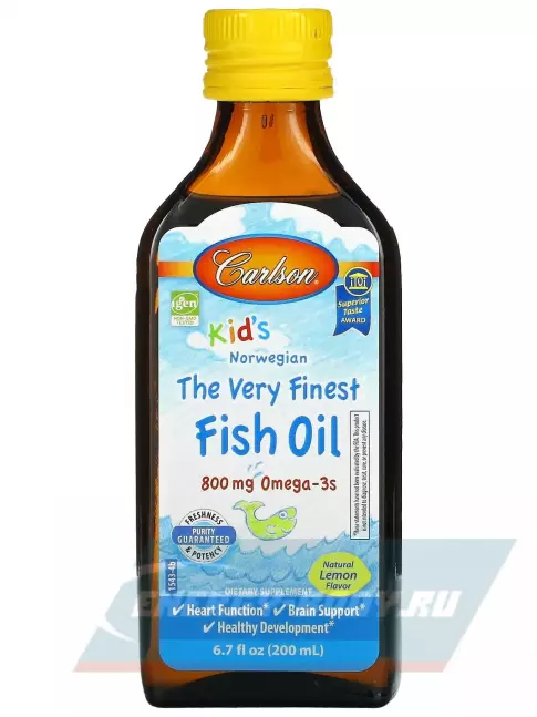 Omega 3 Carlson Labs Kids VFFO 200 мл, Lemon