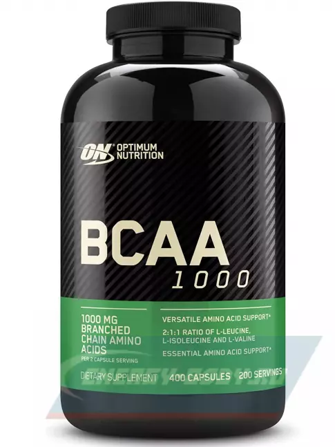 ВСАА Optimum Nutrition BCAA 1000 400 капусул
