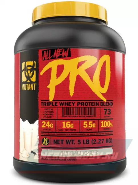  Mutant PRO 5 lb 2270 г, Ванильный молочный коктейль