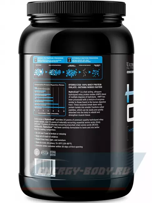  Ultimate Nutrition Hydro Cool Protein Isolate 1360 г, Ванильный крем