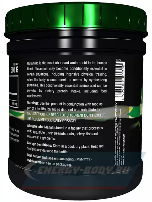 Глютамин Scitec Nutrition L-Glutamine 300 г