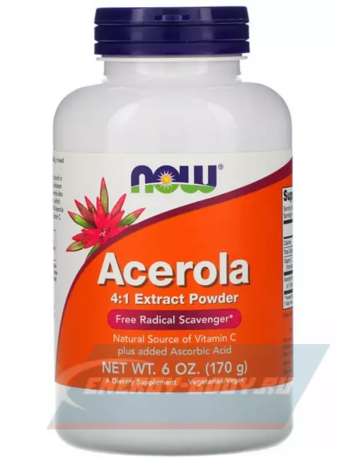  NOW FOODS Foods Acerola 4-1 Extract Powder (ДУБЛЬ) 170 г