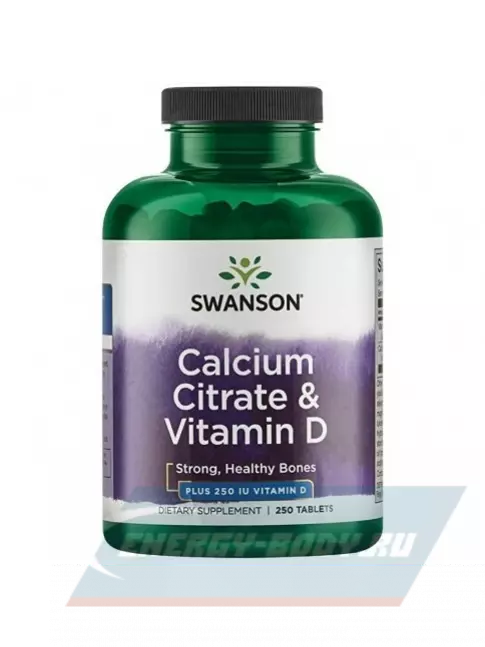  Swanson Calcium Citrate & Vitamin D 250 таблеток, Нейтральный