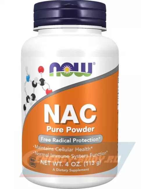 Аминокислотны NOW FOODS NAC Pure Power 4 OZ (113 g) 113 г, Натуральный