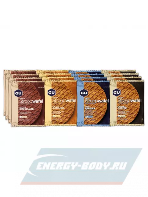 Батончик энергетический GU ENERGY 1x16 GU ENERGY STROOPWAFEL 16 x 32 г, Микс