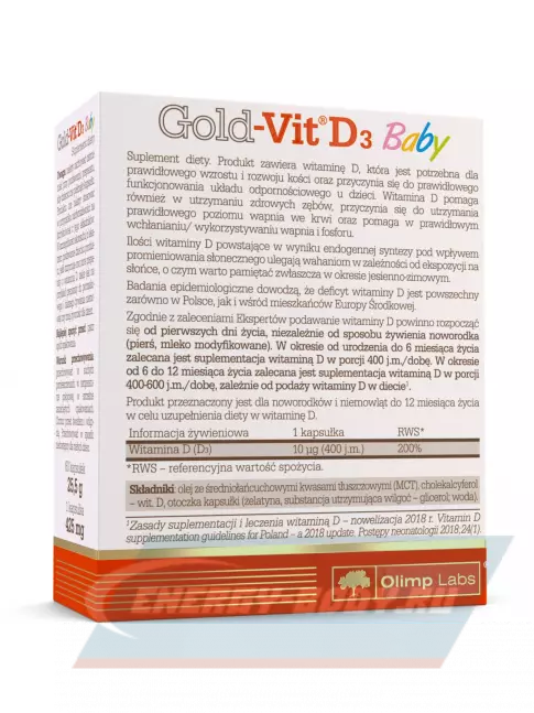  OLIMP Gold-Vit D3 Baby Labs 60 капсул