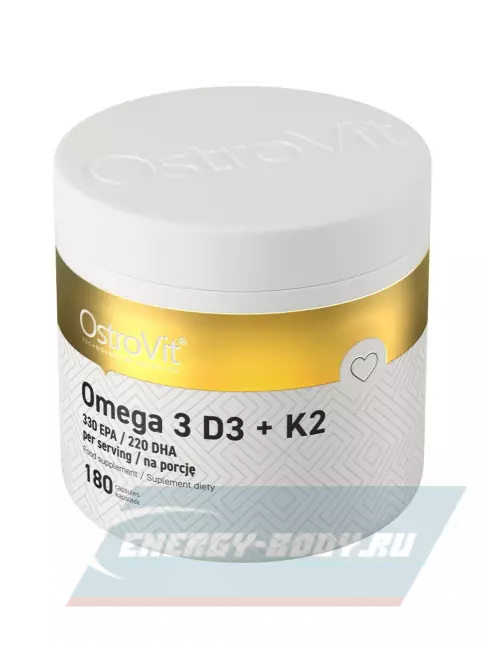 Omega 3 OstroVit Omega 3 D3+K2 180 капсул