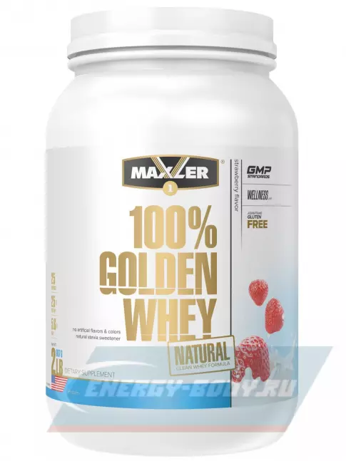 MAXLER Golden Whey Natural 907 г, Клубника MAXLER Golden Whey Natural 907 г, Клубника