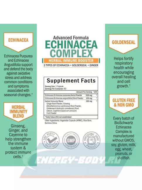  BioSchwartz Echinacea Complex 60 капсул