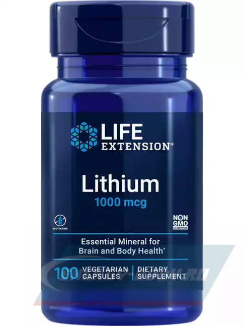  Life Extension Lithium, 1000 mcg 100 капсул