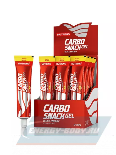 Энергетический гель NUTREND 12x50 Carbosnack туба 12 шт x 50 г, Лимон