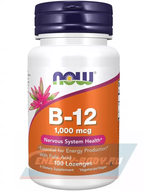 NOW FOODS B-12 1000 mcg 100 пастилок NOW FOODS B-12 1000 mcg 100 пастилок