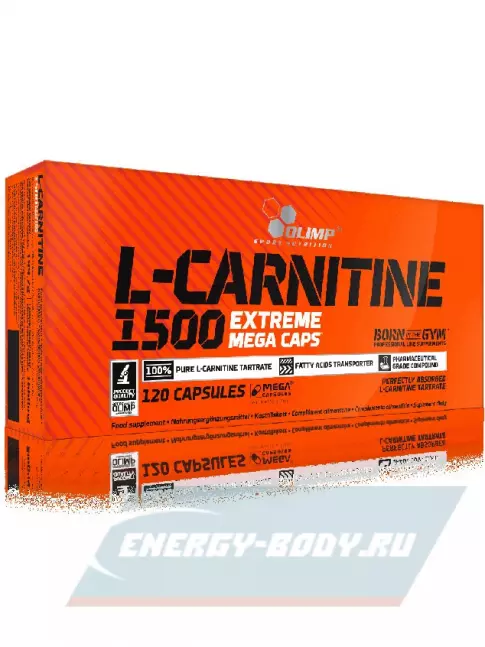 L-Карнитин OLIMP L-CARNITINE 1500 EXTREME MEGA CAPS 120 капсул, Нейтральный