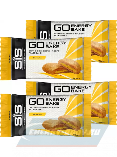 Батончик энергетический SCIENCE IN SPORT (SiS) GO Energy Bake 4 х 50 г, Банан