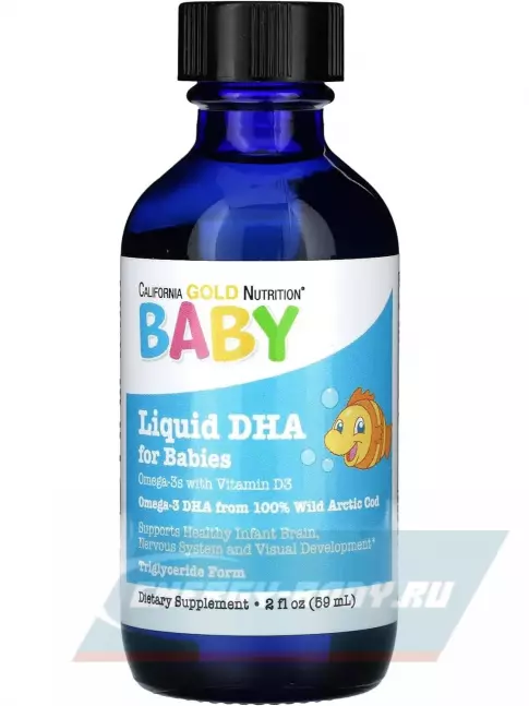 Omega 3 California Gold Nutrition Baby's DHA Omega-3 with Vitamin D3 59 мл