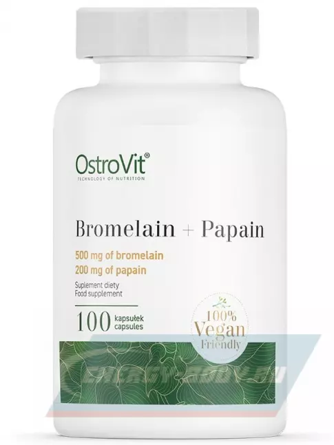  OstroVit Bromelain + Papain 100 веган капсул